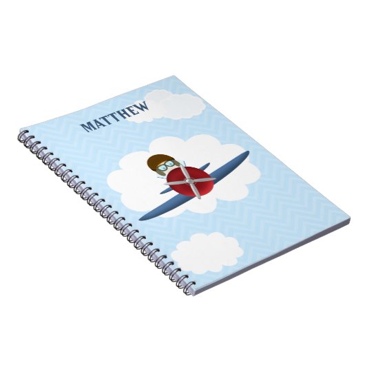 Aviator und sein Flugzeug Notizblock (Rechte Seite)