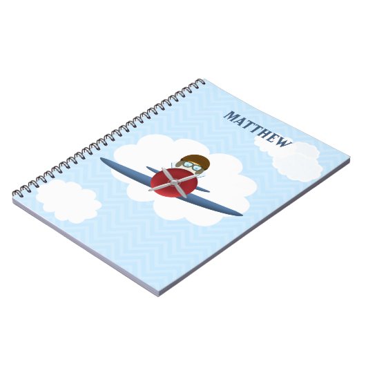 Aviator und sein Flugzeug Notizblock (Linke Seite)