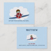 Aviator und sein Flugzeug Telefonnummerkarte (Vorne/Hinten)