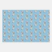 Aviator Wolf, gestreift, Balloons Geschenkpapier Set (Vorderseite)