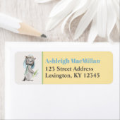 Aviator Wolf mit Flugzeug Baby Dusche Rücksendeadr (Insitu)