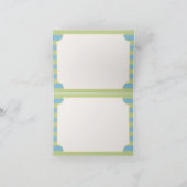 Aviator Wolf, Stripte Babydusche Dankeskarte (Innenseite)