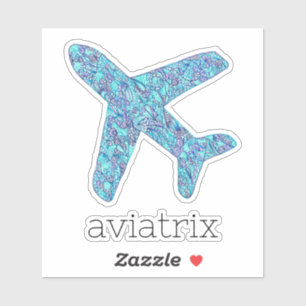 "Aviatrix" Flugzeug-Vinyl-Aufkleber Aufkleber
