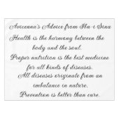 Avicenna's Advice Tablecloth Tischdecke (Vorderseite (Horizontal))