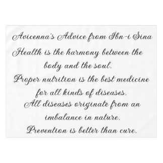 Avicenna's Advice Tablecloth Tischdecke