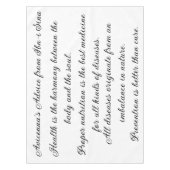 Avicenna's Advice Tablecloth Tischdecke (Vorderseite)