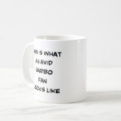 Avid-Garbo-Fan Kaffeetasse (Vorderseite Links)
