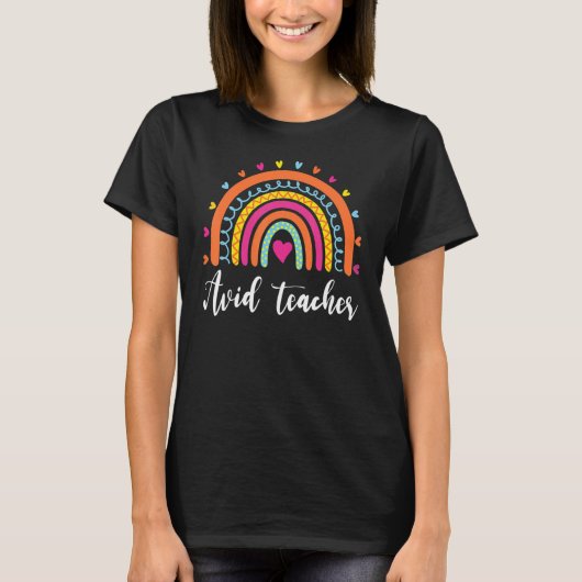 AVID Lehrer Boho Rainbow Back to School Apprecife T-Shirt (Vorderseite)
