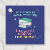 Avid Reader I - Jane Austen Quote Geschenkanhänger (Vorderseite)