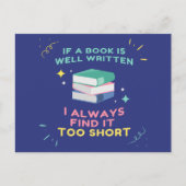 Avid Reader I - Jane Austen Quote Postkarte (Vorderseite)