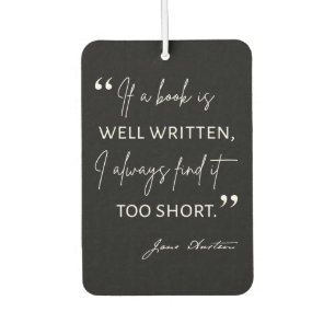 Avid Reader II - Jane Austen Zitat Autolufterfrischer