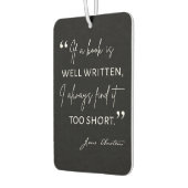 Avid Reader II - Jane Austen Zitat Autolufterfrischer (Links)