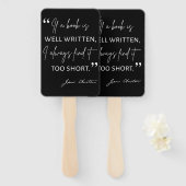 Avid Reader II - Jane Austen Zitat Fächer (Vorne und Hinten)