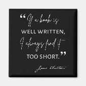 Avid Reader II - Jane Austen Zitat Magnet (Vorne)