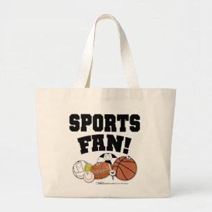 Avid Sports Fan - Sportball-Charaktere Jumbo Stoffbeutel