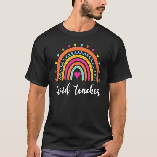 AVID Teacher Boho Rainbow Back To School Apprecia T-Shirt (Vorderseite)