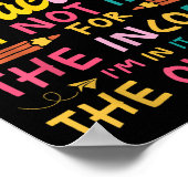 Avid Teacher Supplies Funny Back To School For Men Poster (Ecke)