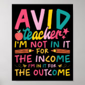 Avid Teacher Supplies Funny Back To School For Men Poster (Vorne)