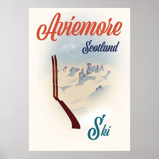 Aviemore Scotland Ski Poster (Vorne)