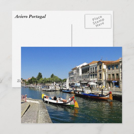 Aviero Portugal Postkarte (Vorne/Hinten)
