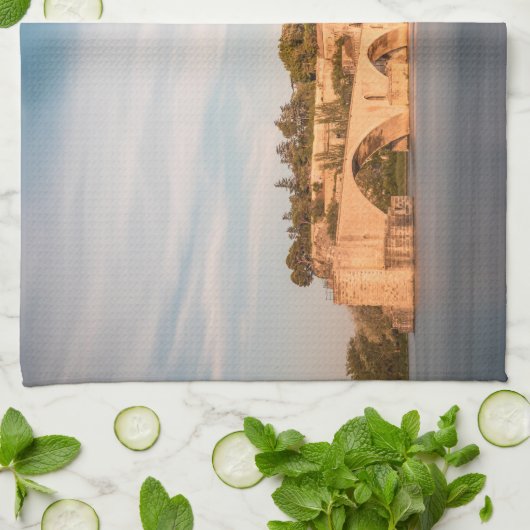 Avignon Bridge Frankreich Geschirrtuch (Gefaltet)