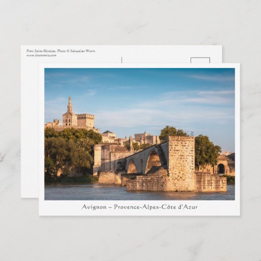 Avignon Bridge Frankreich Postkarte (Vorne/Hinten)