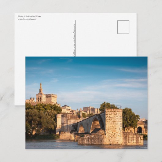 Avignon Bridge Frankreich Postkarte (Vorne/Hinten)