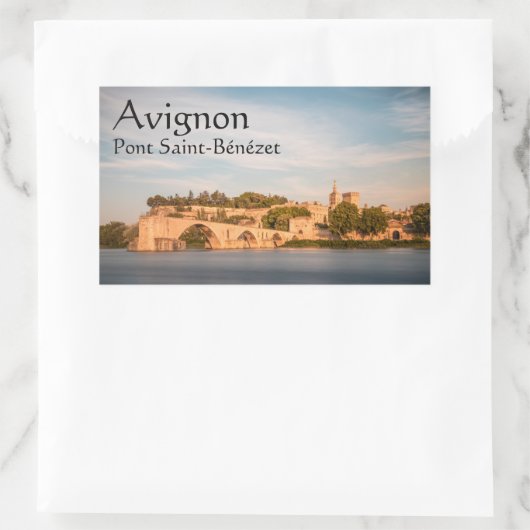 Avignon Bridge Frankreich Rechteckiger Aufkleber (Tasche)