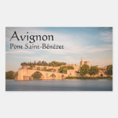 Avignon Bridge Frankreich Rechteckiger Aufkleber (Vorderseite)