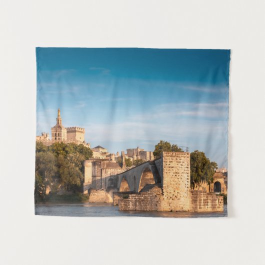 Avignon Bridge Frankreich Wandteppich (Vorderseite (Horizontal))