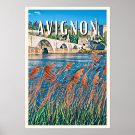 Avignon Foto Vintage Poster