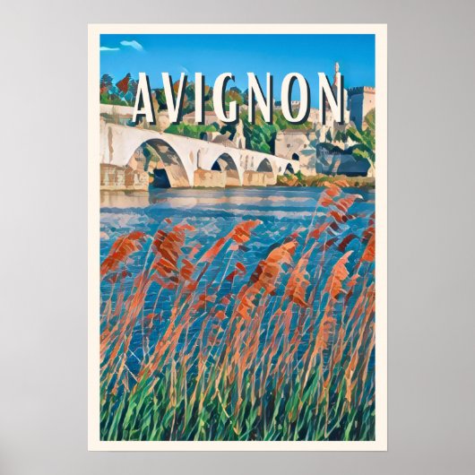 Avignon Foto Vintage Poster (Vorne)