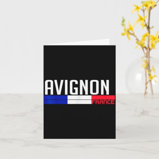 Avignon France Flag Travel Souvenir For Locals And Karte (Gelbe Blume)