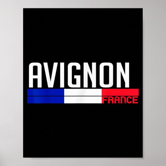 Avignon France Flag Travel Souvenir For Locals And Poster (Vorne)