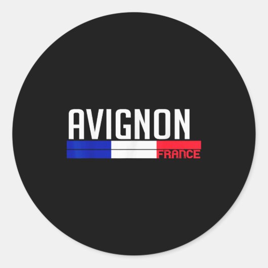 Avignon France Flag Travel Souvenir For Locals And Runder Aufkleber (Vorderseite)