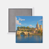 Avignon France Palais des Papes Magnet (Vorderseite/Rückseite)
