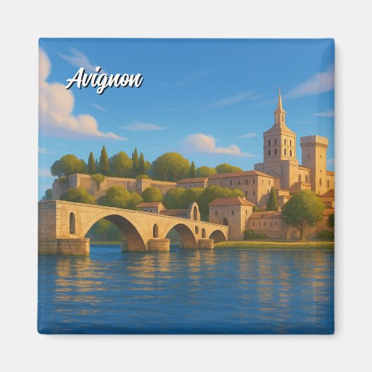 Avignon France Palais des Papes Magnet (Vorne)