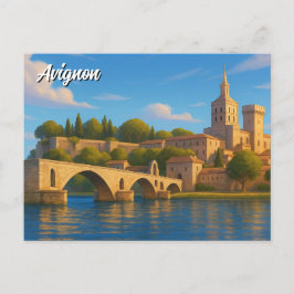 Avignon France Palais des Papes Postkarte