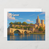 Avignon France Palais des Papes Postkarte (Vorne/Hinten)