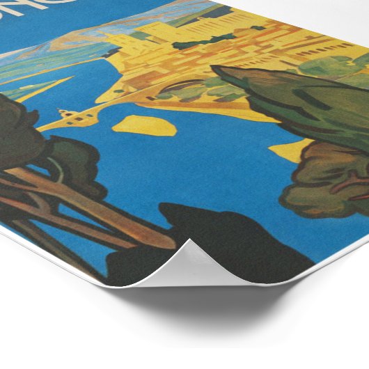 Avignon France Vintage Travel Poster (Ecke)