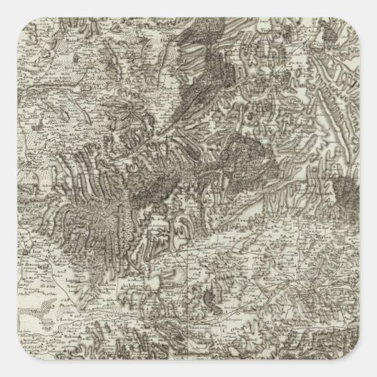 Avignon, Orange Quadratischer Aufkleber (Vorderseite)