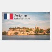 Avignon Souvenir Rechteckiger Aufkleber (Vorderseite)