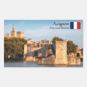 Avignon Souvenir Rechteckiger Aufkleber (Vorderseite)