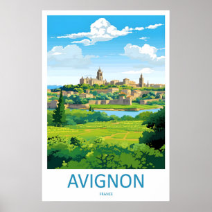 Avignon Vintage Nationalpark Reise Skiposter Poster