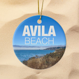 Avila Beach Aussichtspunkt Fotografie Weihnachten Keramik Ornament