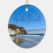 Avila Beach California Ozeanfotografie Weihnachten Keramik Ornament (Links)