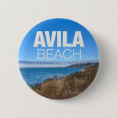 Avila Beach Kalifornien Überflug Fotografie Button (Vorderseite)
