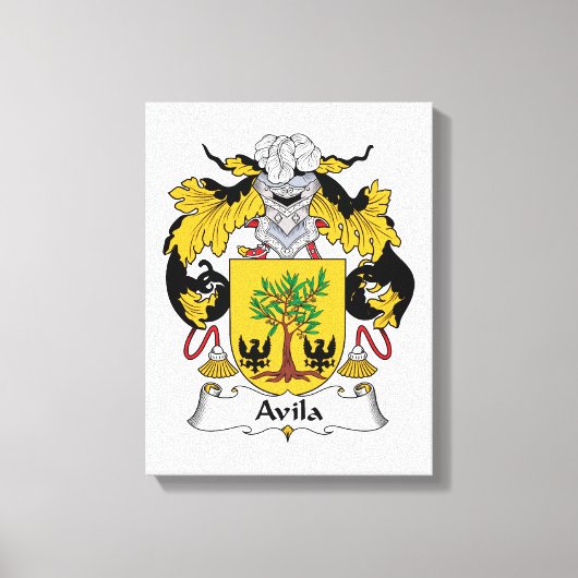 Avila Familienwappen Leinwanddruck (Vorderseite)