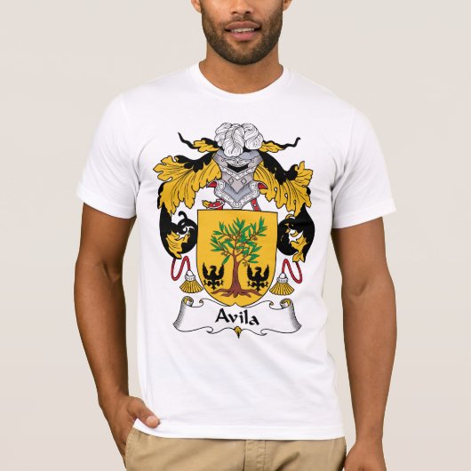 Avila-Familienwappen T-Shirt (Vorderseite)