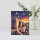 Ávila - Stadtmauern Spanien Postkarte (Stehend Vorderseite)